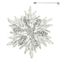 MULTICOLOR STARBURST FLOWER BROOCH PIN