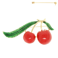 CHERRY RESIN BROOCH PIN