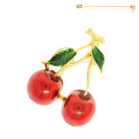 CHERRY RESIN BROOCH PIN