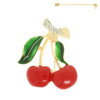 CHERRY RESIN BROOCH PIN