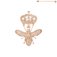 CROWN BEE METAL PIN
