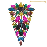 FASHION METAL/STONE BROOCH PIN