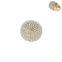 RHINESTONE DOME STRETCH RING
