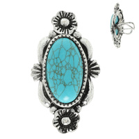 WESTERN TQ OVAL CUFF RING