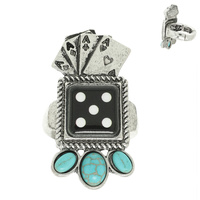 WESTERN GAMBLING THEME STRETCH RING