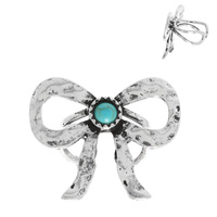 WESTERN HAMMERED LONG TAIL BOW CUFF RING