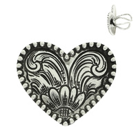 WESTERN FILIGREE ETCHED HEART RING