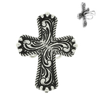 WESTERN FILIGREE ETCHED CROSS RING
