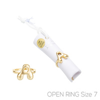 18K GOLD PLATED BUBBLE LETTER RING