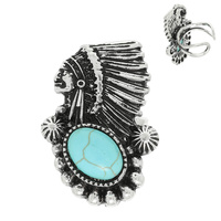 WESTERN TURQUOISE CHIEF CUFF RING