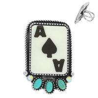 WESTERN ACE CARD CUFF RING