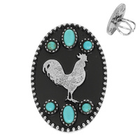 WESTERN ROOSTER SILHOUETTE CUFF RING