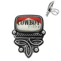 WESTERN RED COWBOY KILLER BOOT STITCH CUFF RING