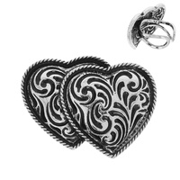 WESTERN DOUBLE HEART CUFF RING