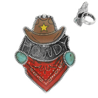 WESTERN HOWDY BANDANA STRETCH RING
