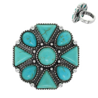 WESTERN TURQUOISE CLUSTER RING