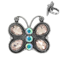 WESTERN CRYSTAL BUTTERFLY RING