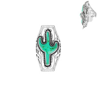 WESTERN CROSS TURQUOISE CUFF RING