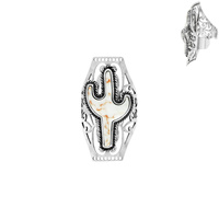 WESTERN CROSS TURQUOISE CUFF RING