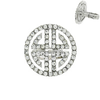 RHINESTONE GREEK SYMBOL STRETCH RING