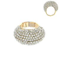 RHINESTONE STATEMENT RING STRETCH RING