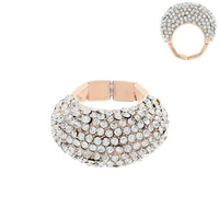 RHINESTONE STATEMENT RING STRETCH RING
