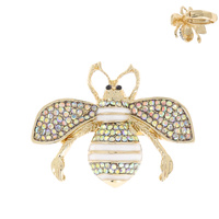 CRYSTAL RHINESTONE INSECT BUMBLE HONEY BEE RING