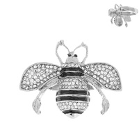 CRYSTAL RHINESTONE INSECT BUMBLE HONEY BEE RING