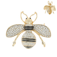 RHINESTONE PAVE BUMBLEBEE STRETCH RING