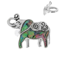 ELEPHANT ABALONE SHELL STRETCH RING
