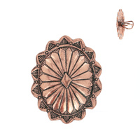 VINTAGE WESTERN STYLE ADJUSTABLE OVAL CONCHO RING