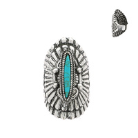 WESTERN DESIGN TURQUOISE CUFF RING