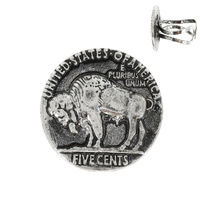 BUFFALO FIVE CENT COIN - WESTERN STATEMENT ADJUSTABLE RING