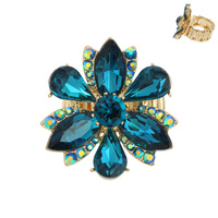 MARQUISE STONE FLOWER STRETCH RING