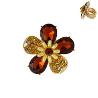 5 PETAL FLOWER STRETCH RING