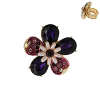 5 PETAL FLOWER STRETCH RING