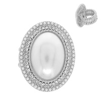 OVAL PEARL STRETCH RING