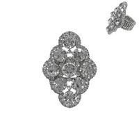 CIRCLE GEM BLING STONE STRETCH RING