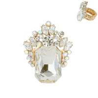 STETCH RHINESTONE RING