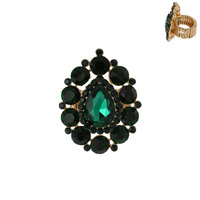 DROP GEM STONE STRETCH RING