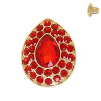 CRYSTAL RHINESTONE TEARDROP HALO STRETCH RING