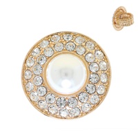 CRYSTAL RHINESTONE CIRCULAR HALO STRETCH RING