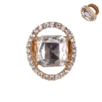 Large Square Gem Inside Stone Ring Stretch Ring