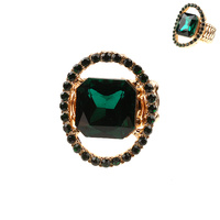 RND STONE W/SQ GEM STRETCH RG