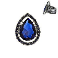 TEARDROP PAVE STONE STRETCH RING