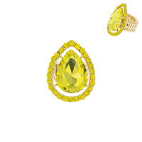 TEARDROP PAVE STONE STRETCH RING