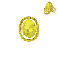 OVAL RHINESTONE STRETCH RING