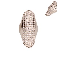 Stone Encrusted Long Knuckle Stretch Ring Rq2Gcl