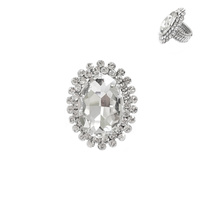 OVAL RHINESTONE STRETCH RING