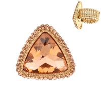 Triangle Gem With Stone Edge Stretch Ring Rq55Gph